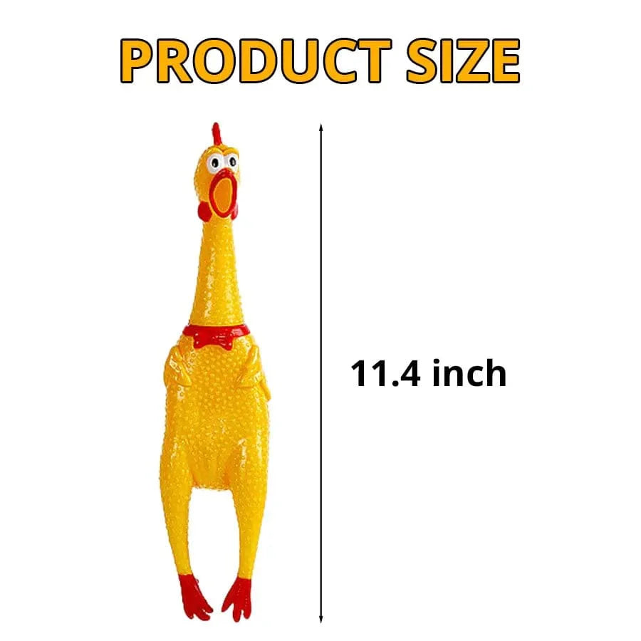 Yellow Screaming Chicken Dog Toys Novelty and Durable Chew Toy Sound Squeeze Screaming Toy | Stornfield