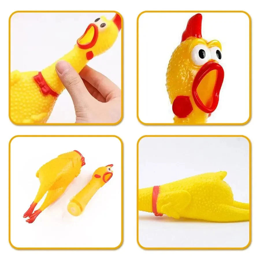 Yellow Screaming Chicken Dog Toys Novelty and Durable Chew Toy Sound Squeeze Screaming Toy | Stornfield