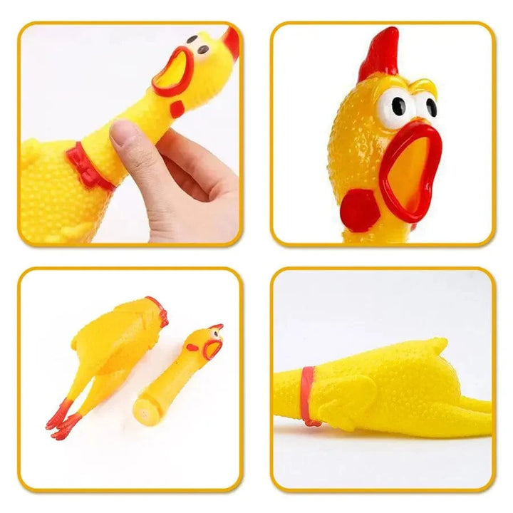 Yellow Screaming Chicken Dog Toys Novelty and Durable Chew Toy Sound Squeeze Screaming Toy | Stornfield