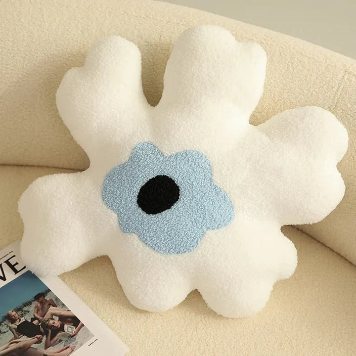 Plush Abstract Flower Shape Cushion in Soft Cotton Material | Stornfield