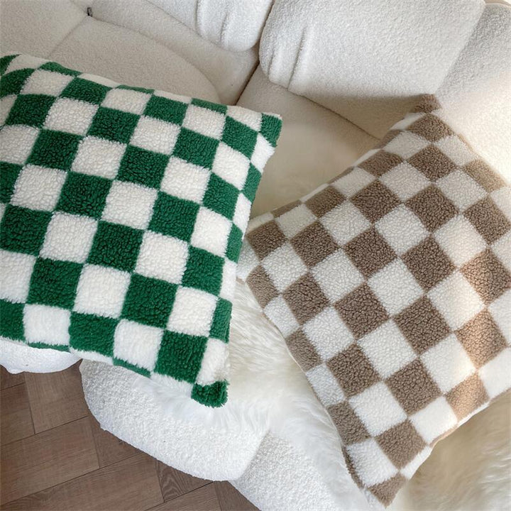 Stornfield | Housse de coussin en polaire à carreaux