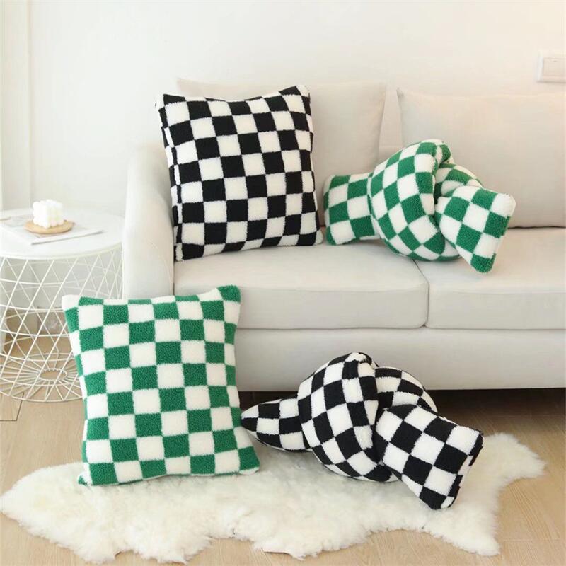 Stornfield | Housse de coussin en polaire à carreaux