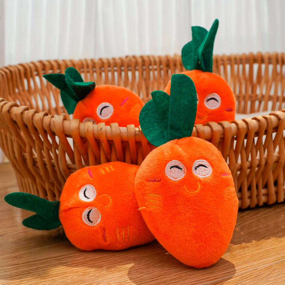 Dog toy – Funny carrot or chicken leg with squeaker | Stornfield