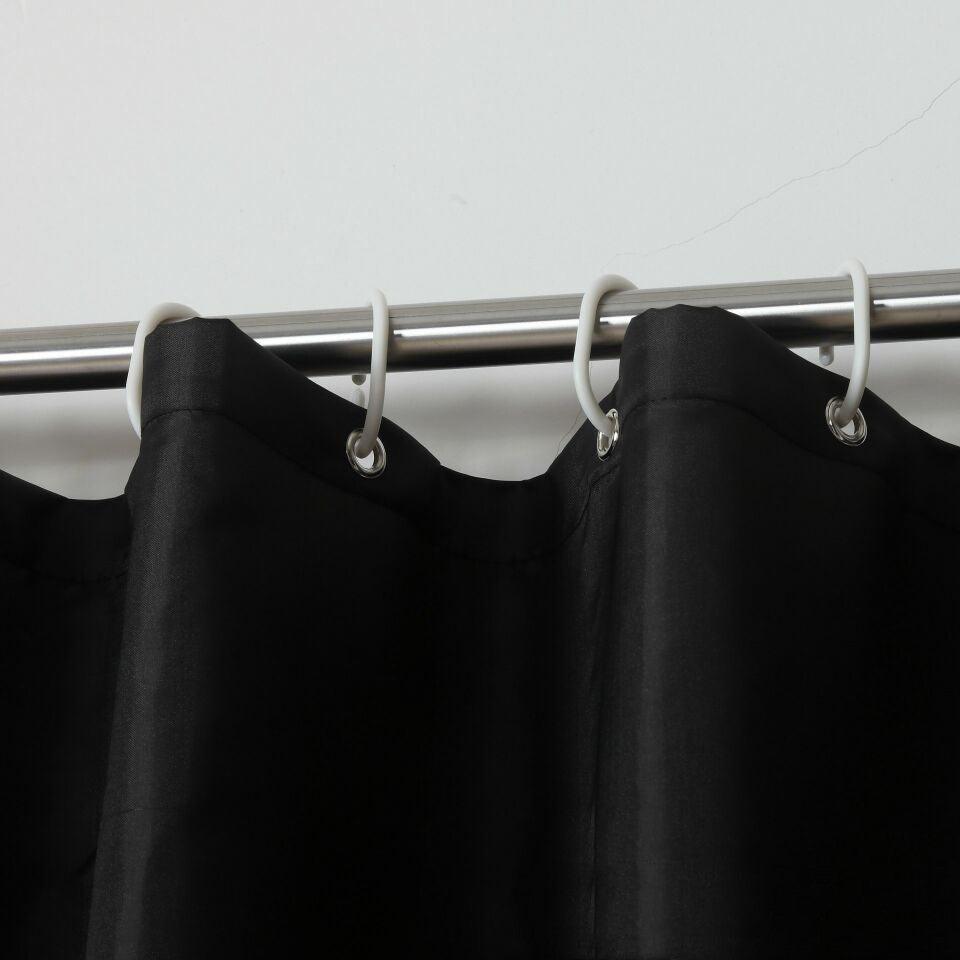 Stornfield | Waterproof Black Polyester Shower Curtain with Multiple Size Options