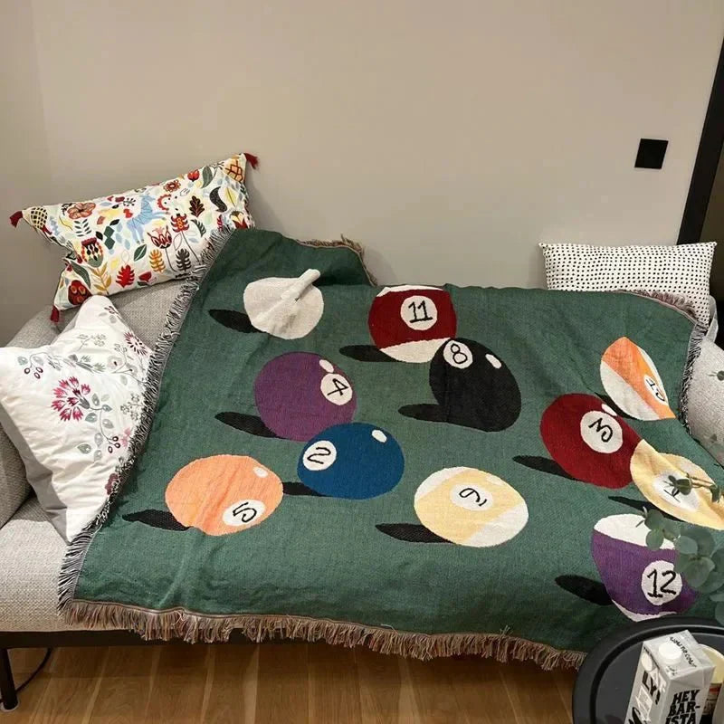 Pool Game Inspired Throw Blanket | Stornfield