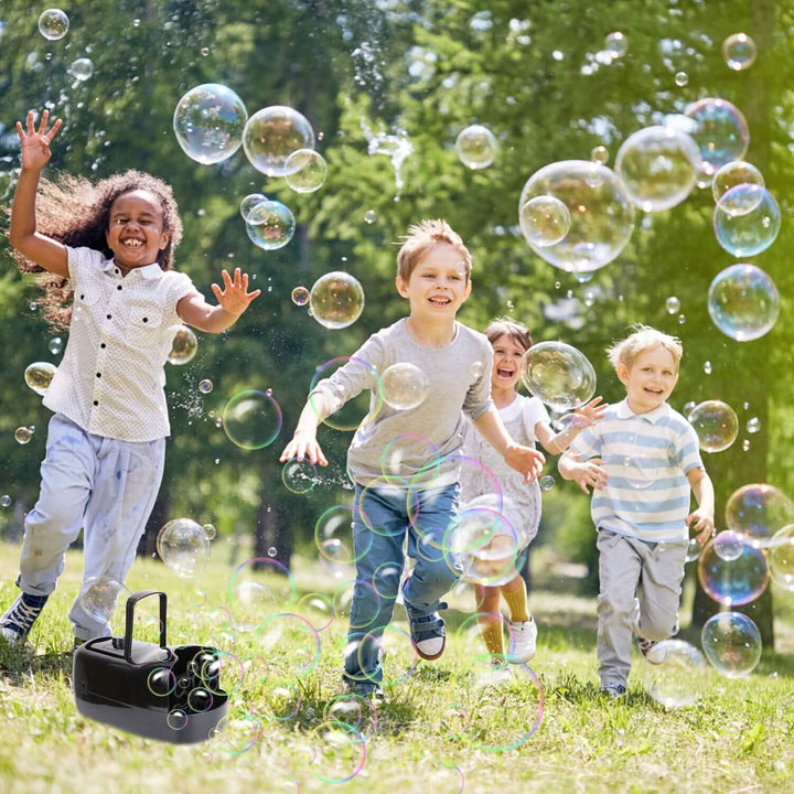 Stornfield | Portable Bubble Machine with 2 Speeds Hand Grip 3000-4000 Bubbles per Minute Plug-powered Battery-powered