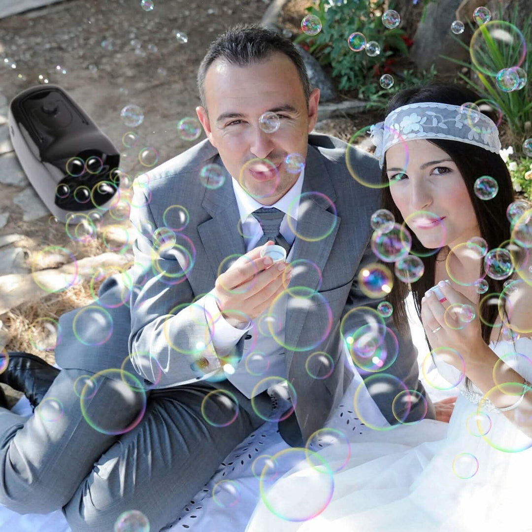 Stornfield | Portable Bubble Machine with 2 Speeds Hand Grip 3000-4000 Bubbles per Minute Plug-powered Battery-powered