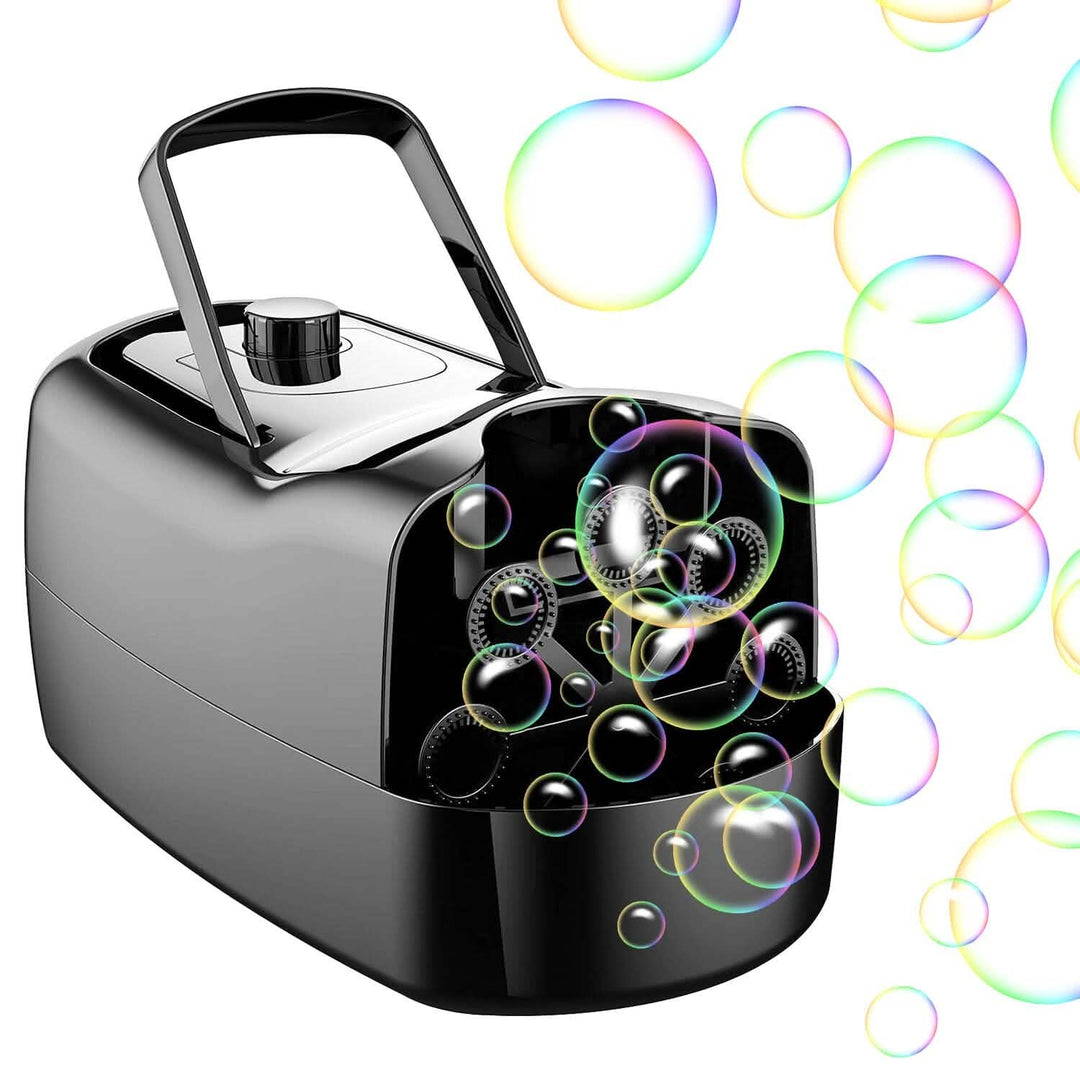 Stornfield | Portable Bubble Machine with 2 Speeds Hand Grip 3000-4000 Bubbles per Minute Plug-powered Battery-powered