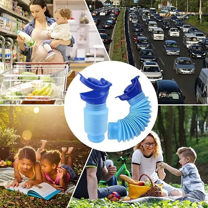 Stornfield | Mobile Urinal FlexRelief | Telescopic & Foldable | For Women & Children | 750 ml Capacity