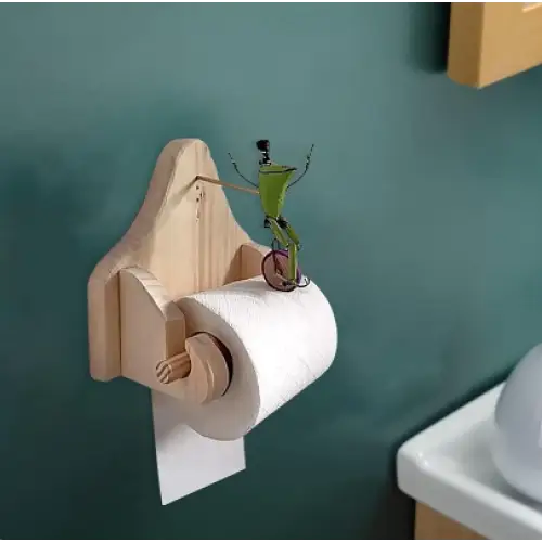 Stornfield | Original Frog Toilet Paper Holder on Bike