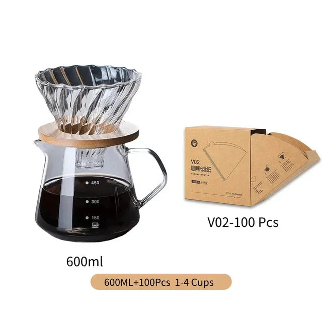 Pour Over Coffee Maker Set Glass Carafe Coffee with Glass Coffee Filter | Stornfield