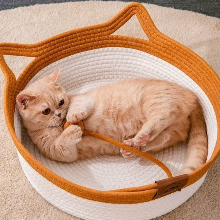 Hand-woven Cotton Rope Cat Bed Stornfield