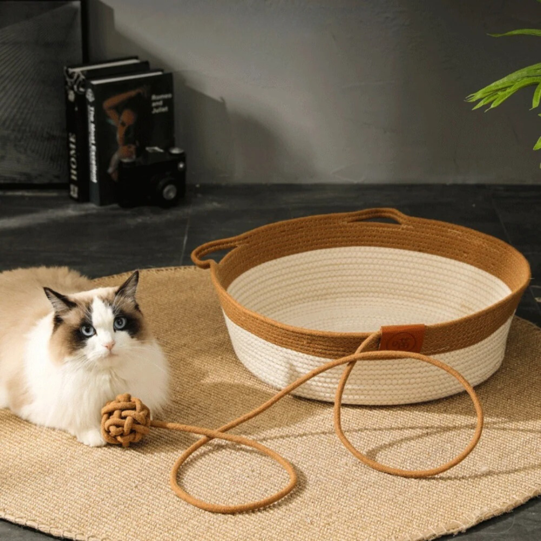Hand-woven Cotton Rope Cat Bed Stornfield