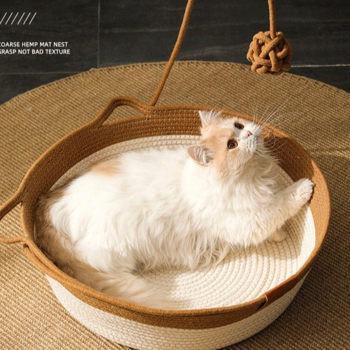 Hand-woven Cotton Rope Cat Bed Stornfield