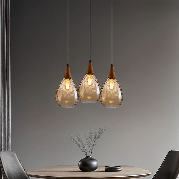 Vintage Teardrop Glass Pendant Ceiling Light for Dining Room | Stornfield