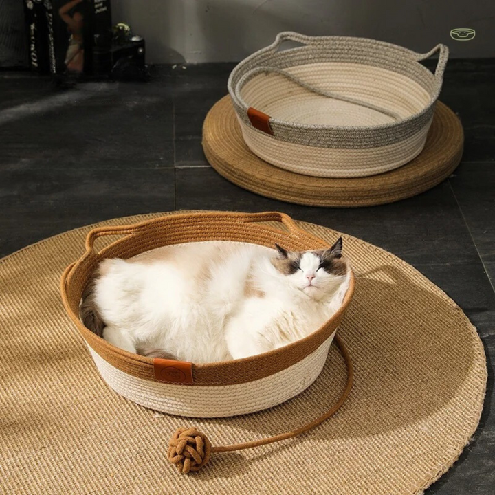 Hand-woven Cotton Rope Cat Bed Stornfield