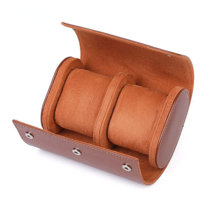 Stornfield | 3-Slot Vintage Leather Men's Watch Case for Travel