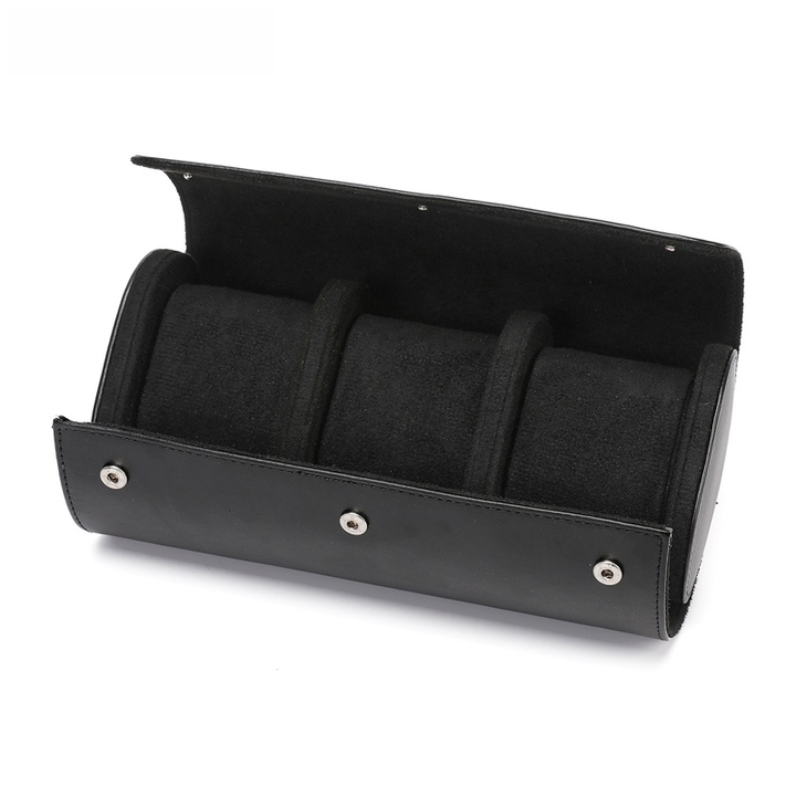 Stornfield | 3-Slot Vintage Leather Men's Watch Case for Travel