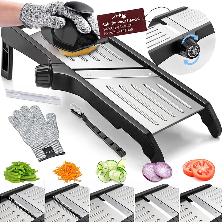 Stornfield | Premium food slicer with cut-resistant gloves