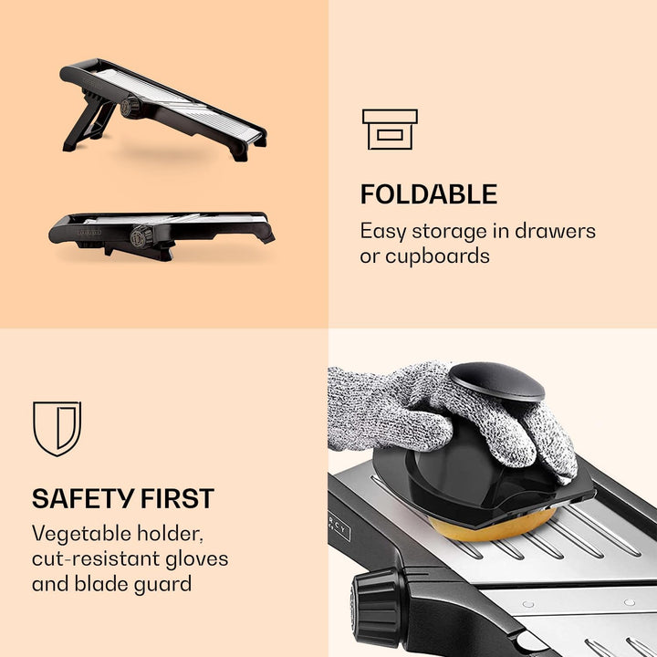 Stornfield | Premium food slicer with cut-resistant gloves