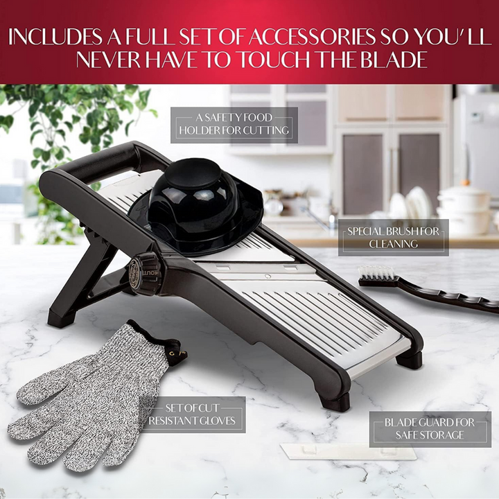 Stornfield | Premium food slicer with cut-resistant gloves