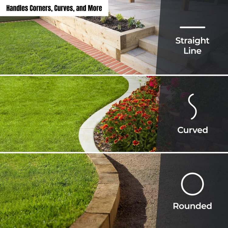 Manual lawn edge trimmer with roller | Stornfield