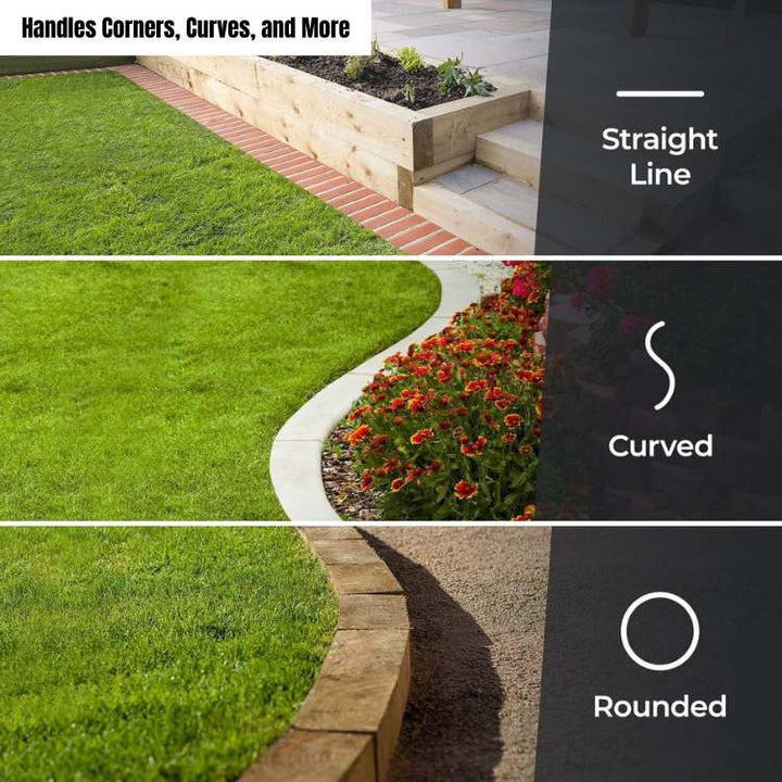 Manual lawn edge trimmer with roller | Stornfield