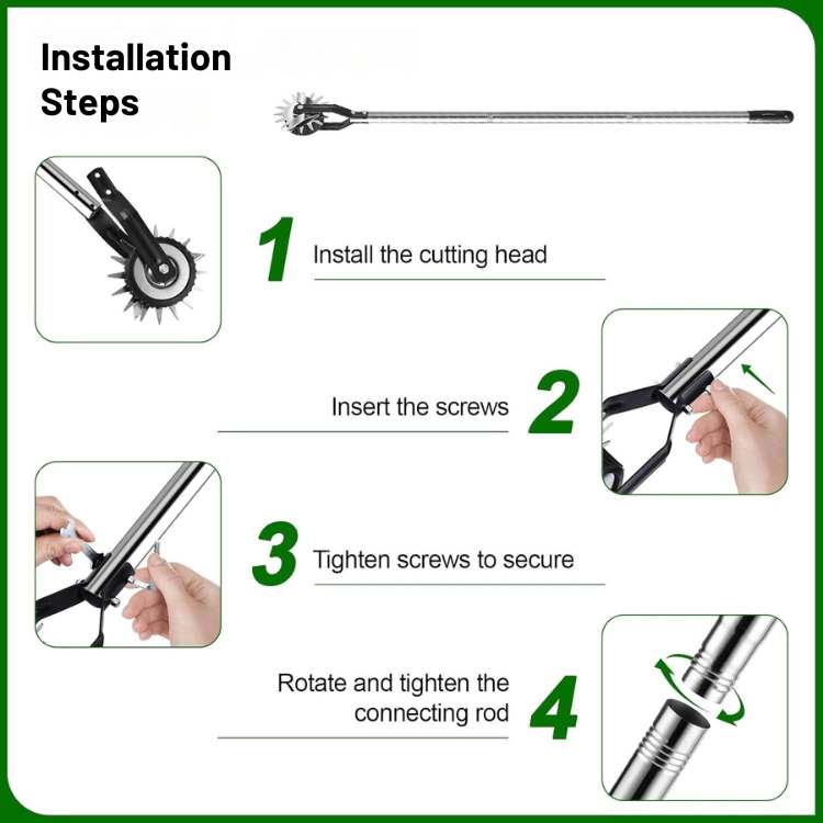 Manual lawn edge trimmer with roller | Stornfield