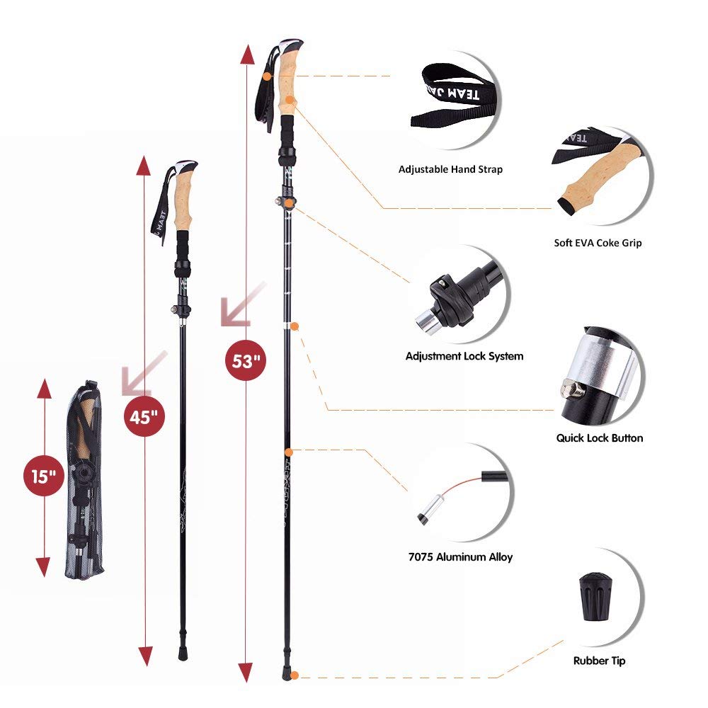 Collapsible Ultralight Telescopic Hiking Stick | Stornfield