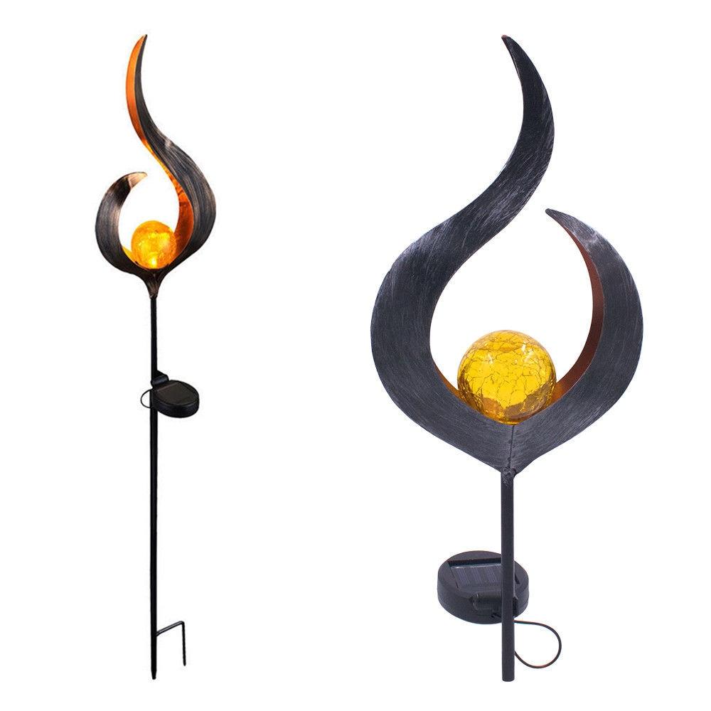 Stornfield | IgnisLuxe Lampe de Jardin LED avec Aspect Flamme Artificielle | Alimentée par Solaire | Éclairage d'Ambiance d'Extérieur | Décor pour Jardin et Terrasse