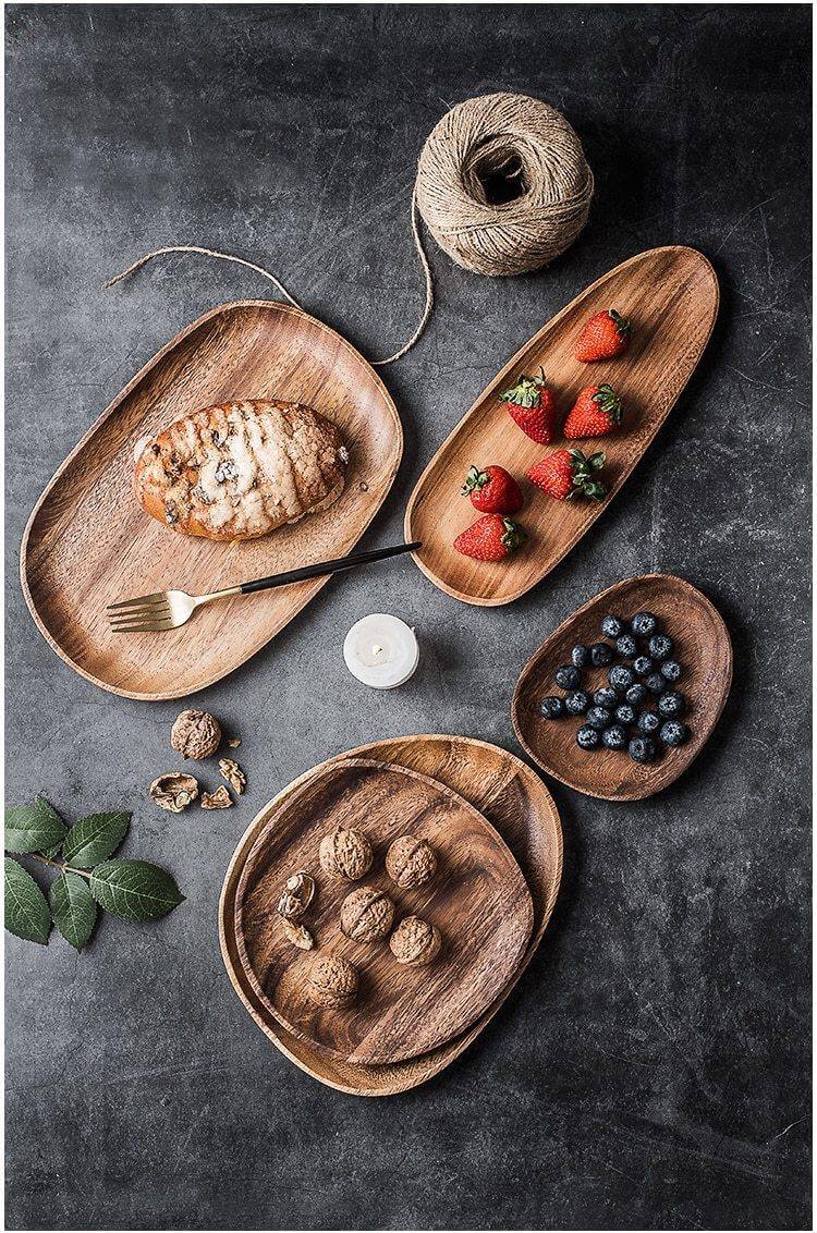 Irregular Natural Wood Plates | Stornfield
