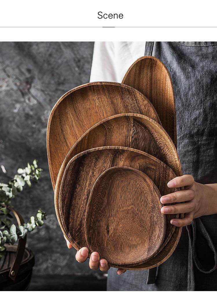 Irregular Natural Wood Plates | Stornfield