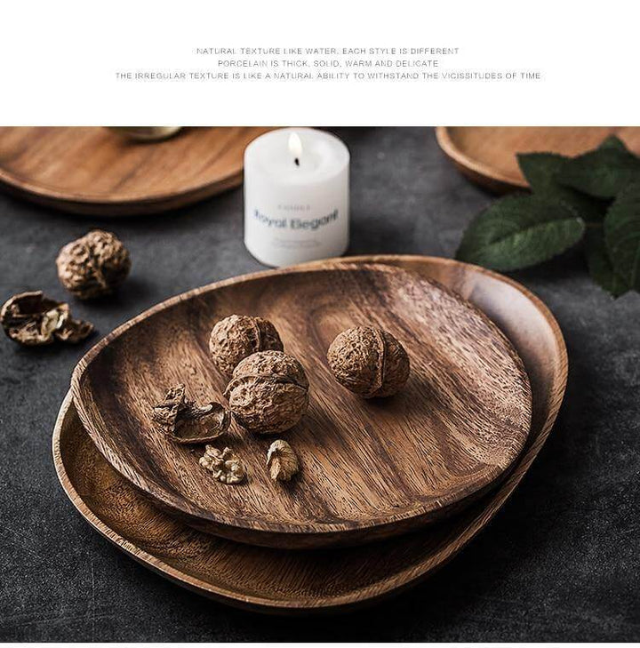 Irregular Natural Wood Plates | Stornfield