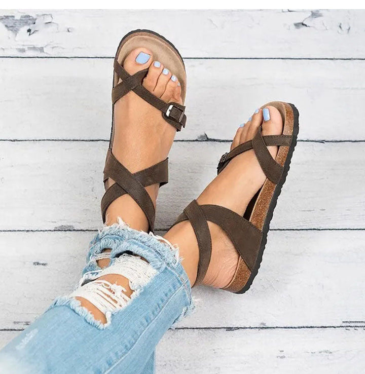 Stornfield | Leather Flat Sandals