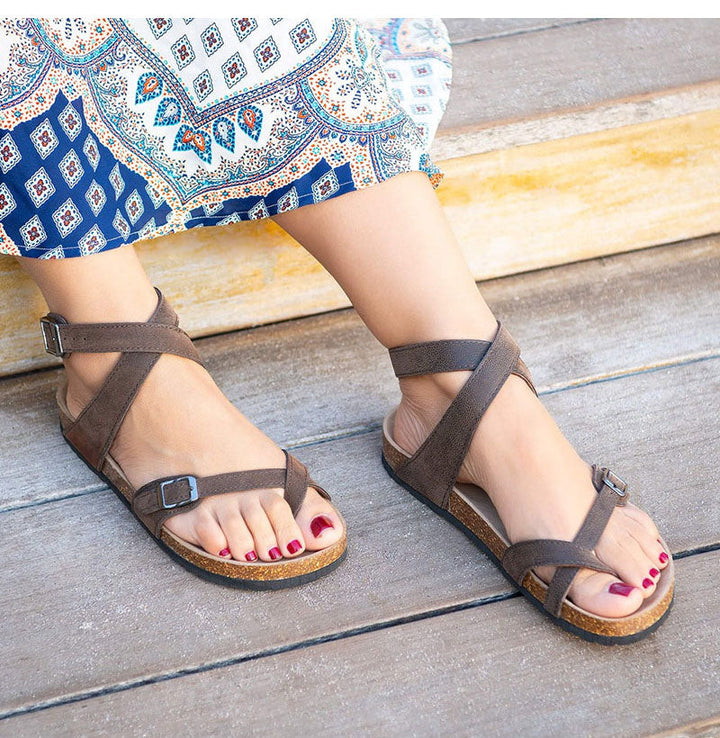 Stornfield | Leather Flat Sandals