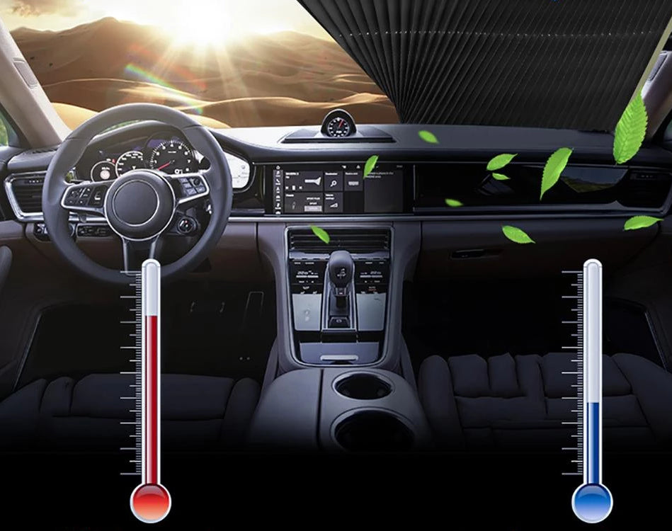 Retractable Front Windshield Sunshade | Stornfield