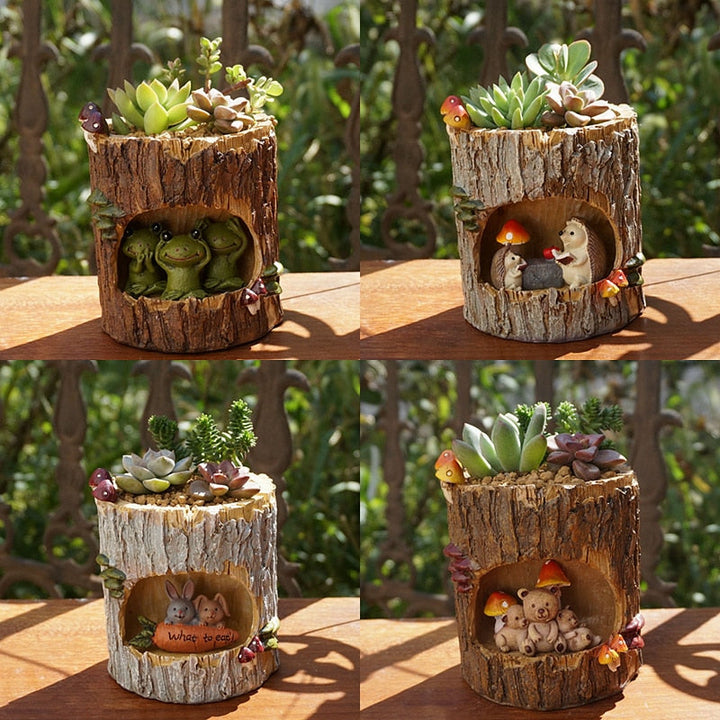 Creative Animal Life Resin Flower Pots | Stornfield