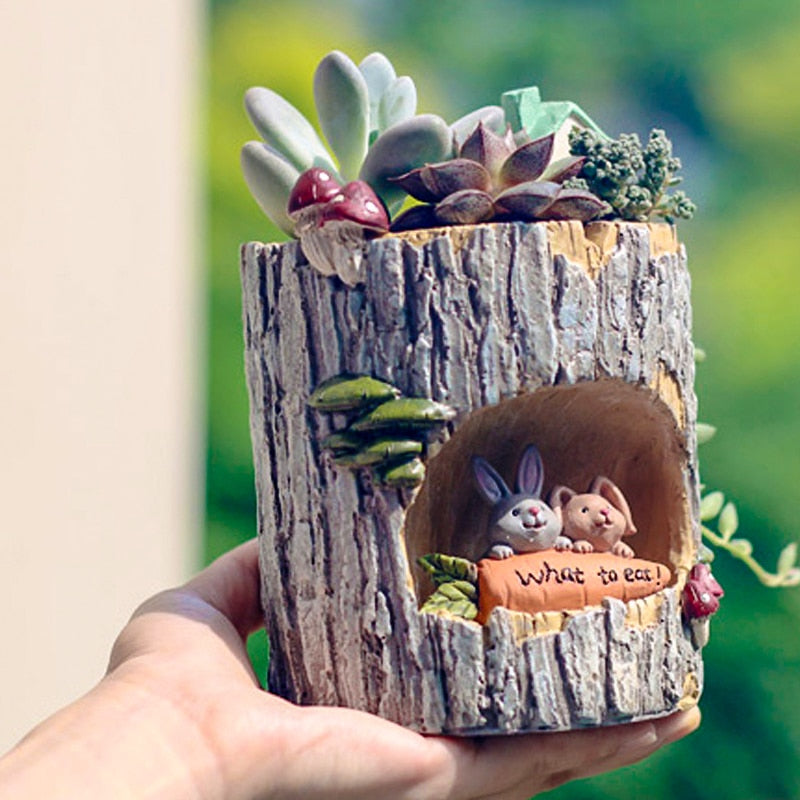 Creative Animal Life Resin Flower Pots | Stornfield