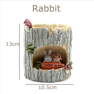 Creative Animal Life Resin Flower Pots | Stornfield