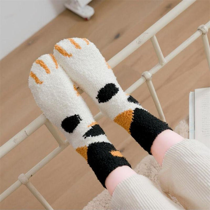 Winter Cat Claws Warm Sleep Floor Socks | Stornfield