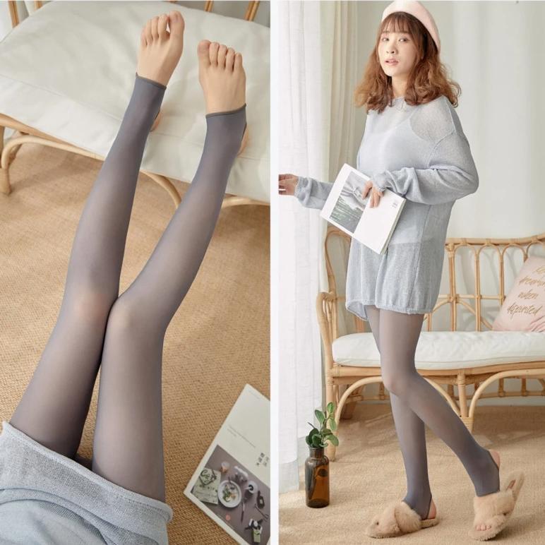 Fake Translucent Warm Fleece Pantyhose | Stornfield