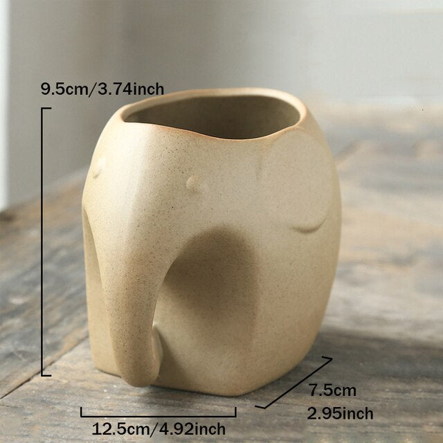 Elephant Minimal Ceramic Flower Pot | Stornfield