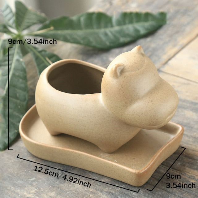 Elephant Minimal Ceramic Flower Pot | Stornfield