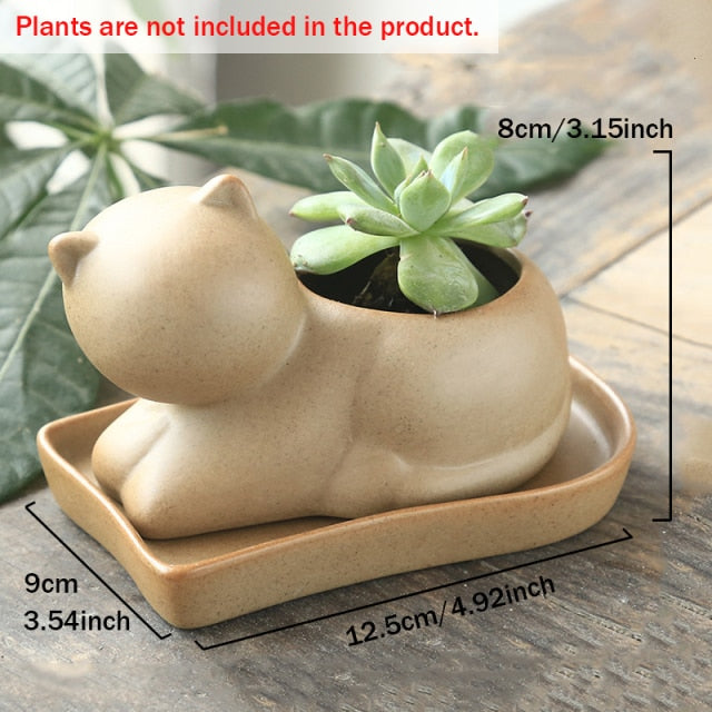 Elephant Minimal Ceramic Flower Pot | Stornfield
