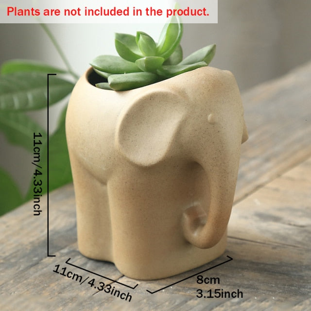 Elephant Minimal Ceramic Flower Pot | Stornfield