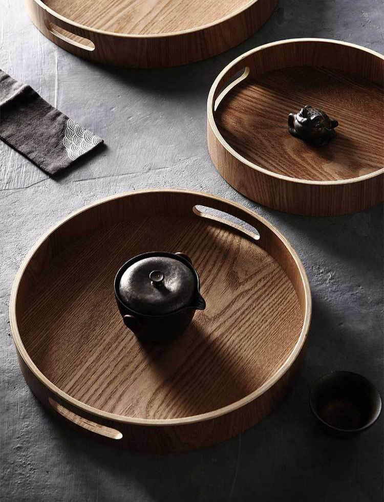 Stornfield | Thin Wooden Round Serving Trays