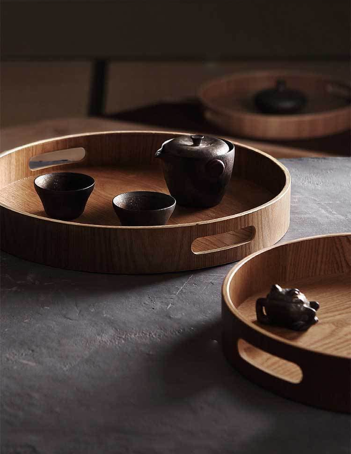 Stornfield | Thin Wooden Round Serving Trays