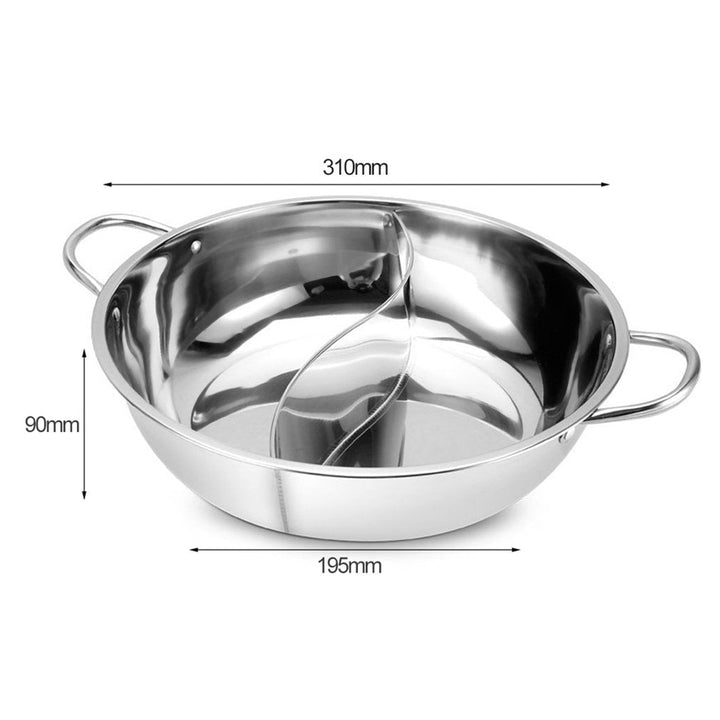 Hot Pot Twin Divided Stainless Steel Pan | Stornfield