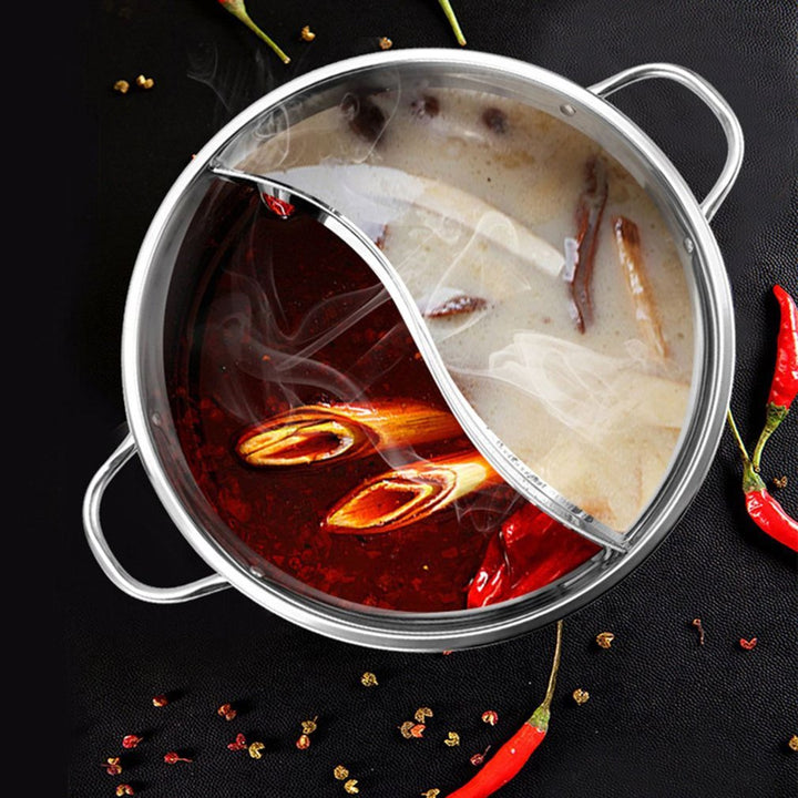 Hot Pot Twin Divided Stainless Steel Pan | Stornfield