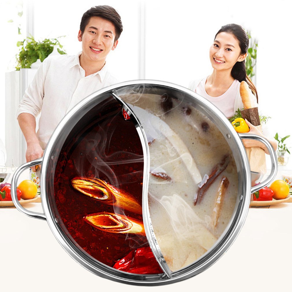 Hot Pot Twin Divided Stainless Steel Pan | Stornfield